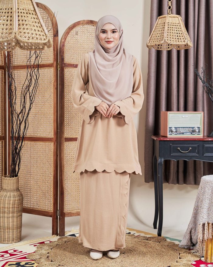 Baju Kurung Jelita 2.0 - Beige Wheat