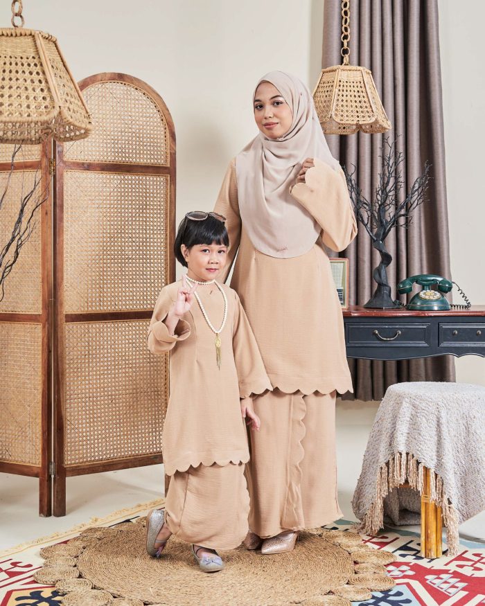 Baju Kurung Jelita 2.0 - Beige Wheat - Image 6