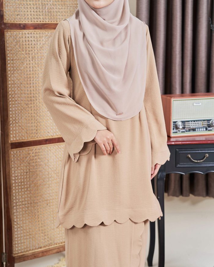 Baju Kurung Jelita 2.0 - Beige Wheat - Image 2