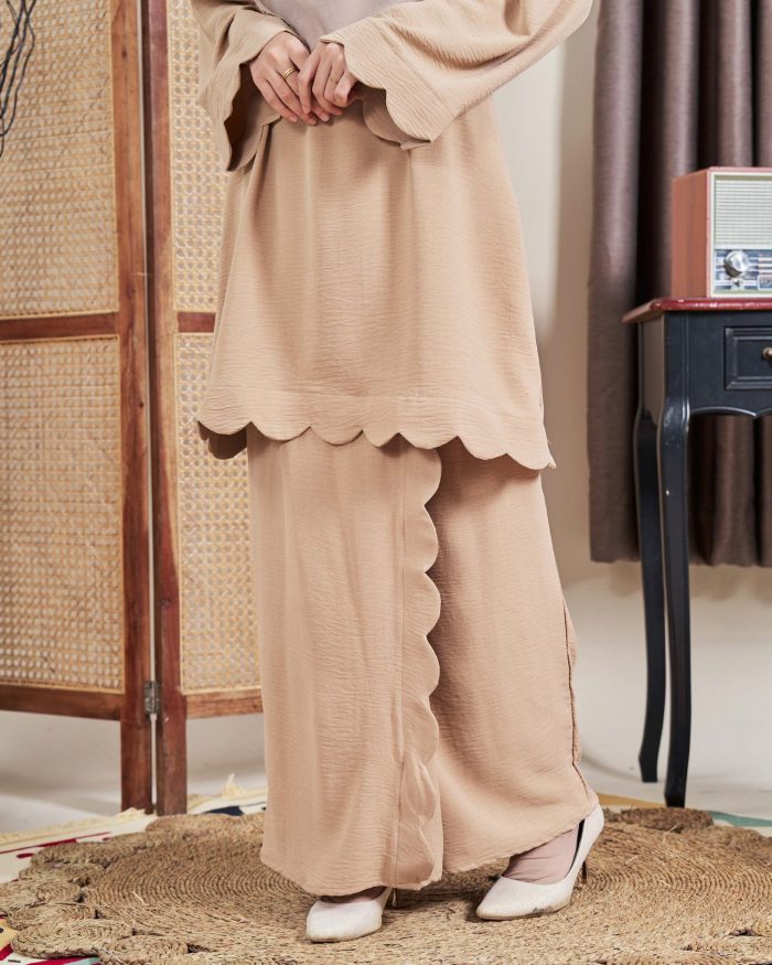 Baju Kurung Jelita 2.0 - Beige Wheat - Image 3