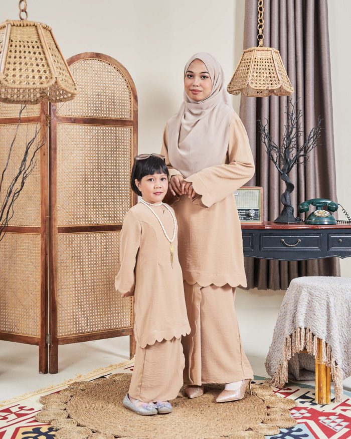Baju Kurung Jelita 2.0 - Beige Wheat - Image 5