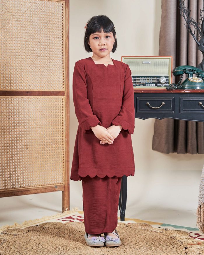 Baju Kurung Jelita Kids - Brick Red