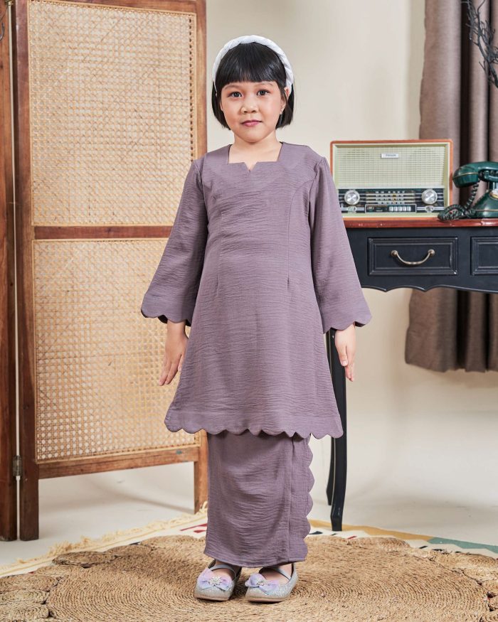 Baju Kurung Jelita Kids - Deep Hazelnut - Image 6