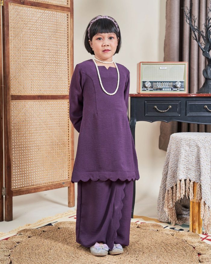 Baju Kurung Jelita Kids - Deep Violet