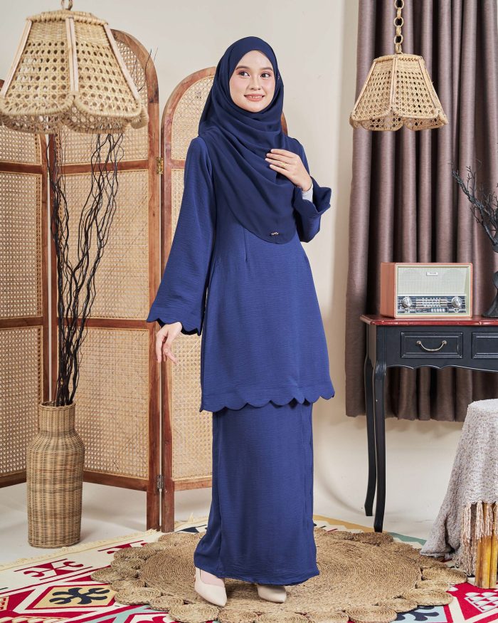 Baju Kurung Jelita 2.0 - Navy Blue - Image 6