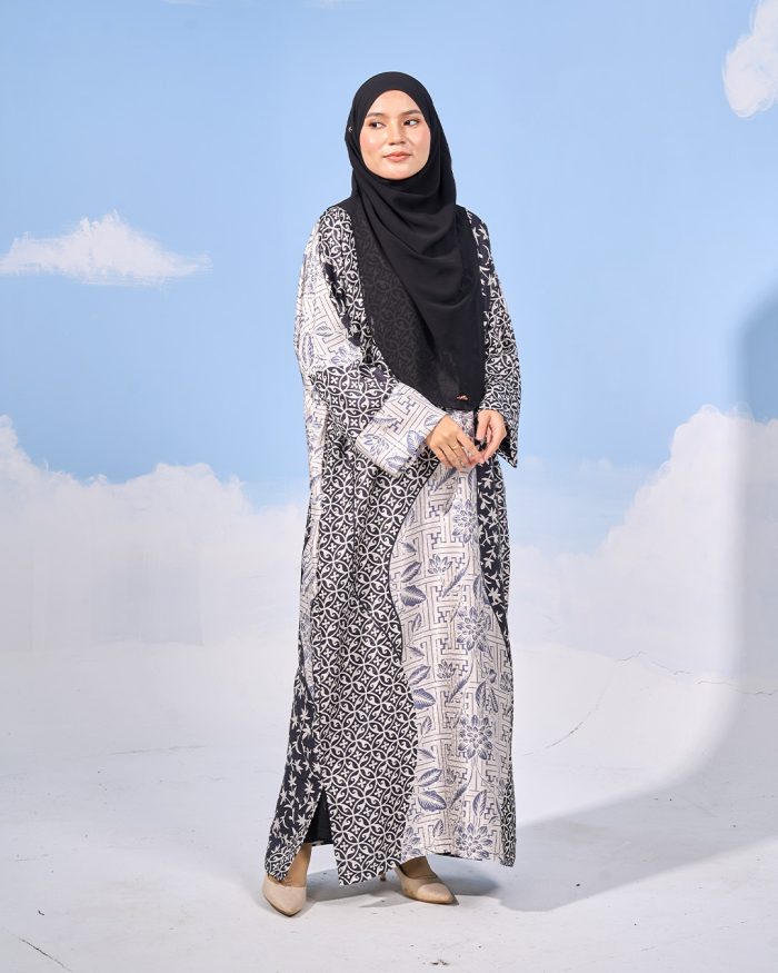 Kaftan Batik Sultanah - Iesya Silver Black - Image 3