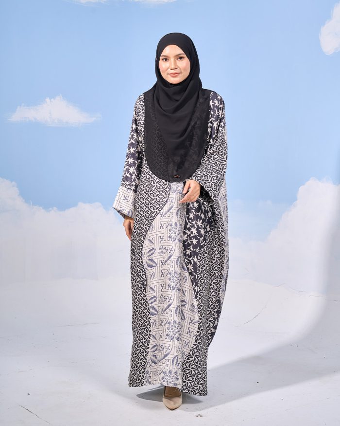 Kaftan Batik Sultanah - Iesya Silver Black - Image 4