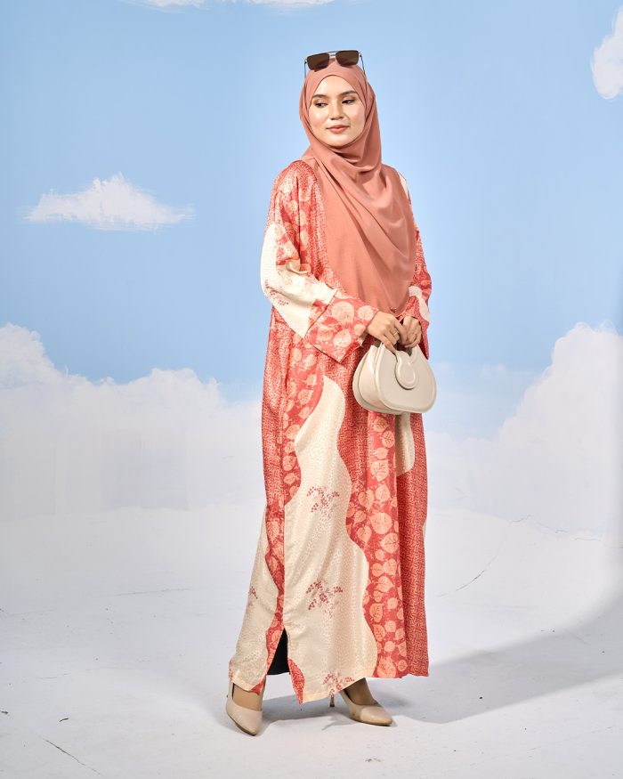 Kaftan Batik Sultanah - Irma Creamy Orange - Image 3