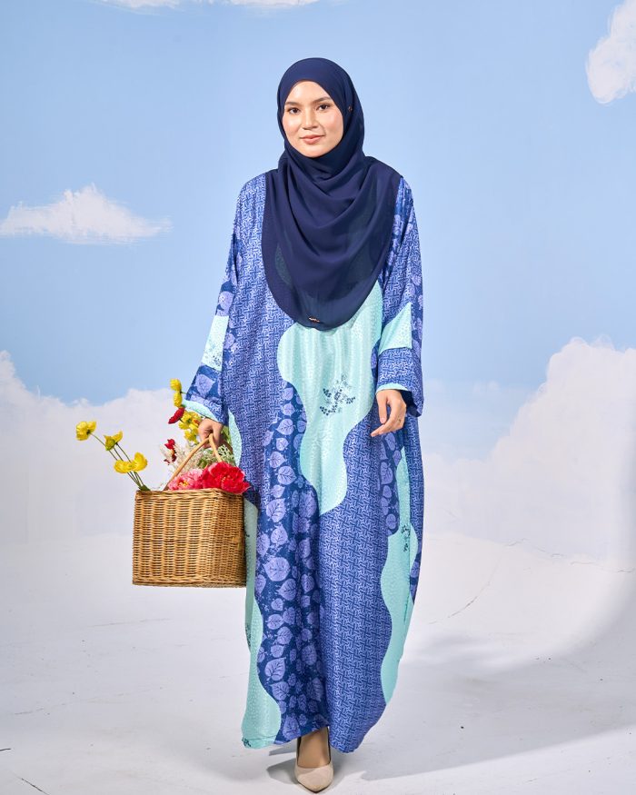 Kaftan Batik Sultanah - Irma Minty Blue - Image 4