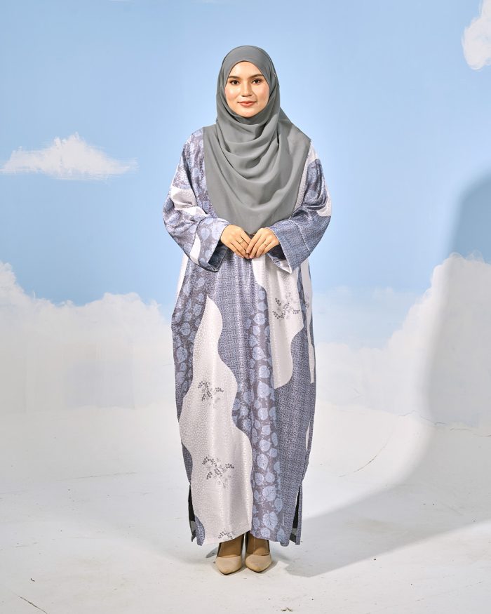 Kaftan Batik Sultanah - Irma Salt Grey