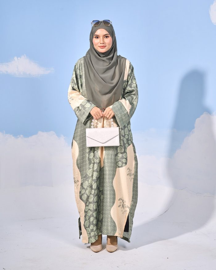 Kaftan Batik Sultanah - Irma Sea Green