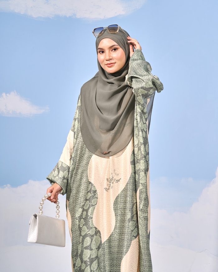 Kaftan Batik Sultanah - Irma Sea Green - Image 4