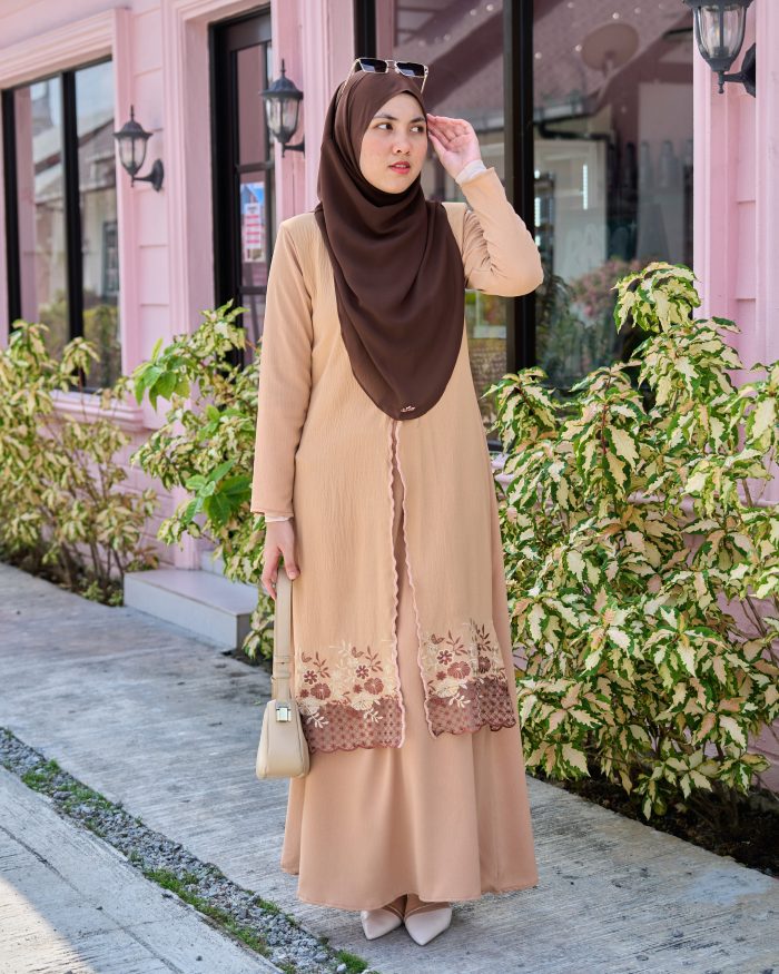 Abaya Sulam Hani - Latte Nude