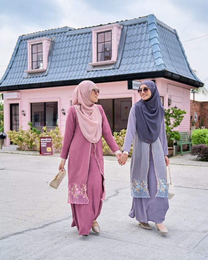 Abaya Sulam Hani - Dusty Orchid - Image 3