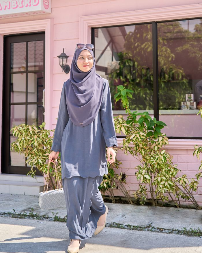 Baju Kurung Jelita 2.0 - Anchor Grey - Image 3