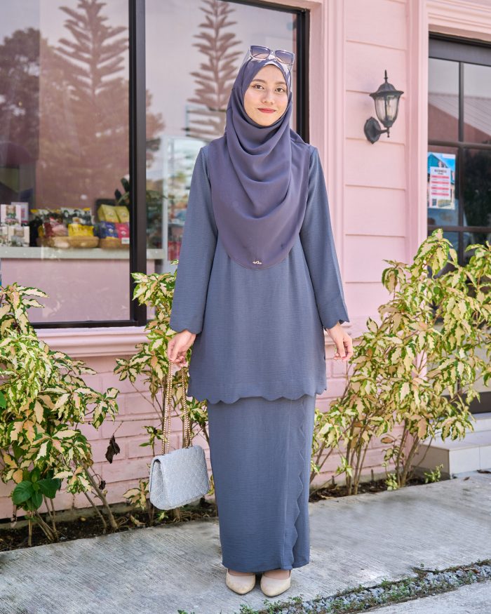 Baju Kurung Jelita 2.0 - Anchor Grey - Image 2