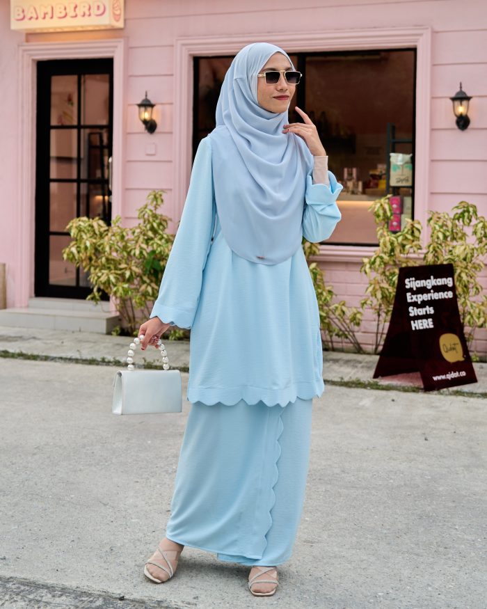 Baju Kurung Jelita 2.0 – Baby Blue - Image 2