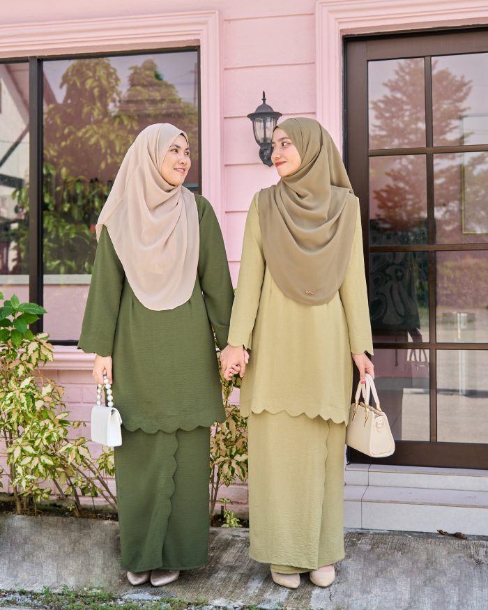 Baju Kurung Jelita 2.0 - Lime Green - Image 5