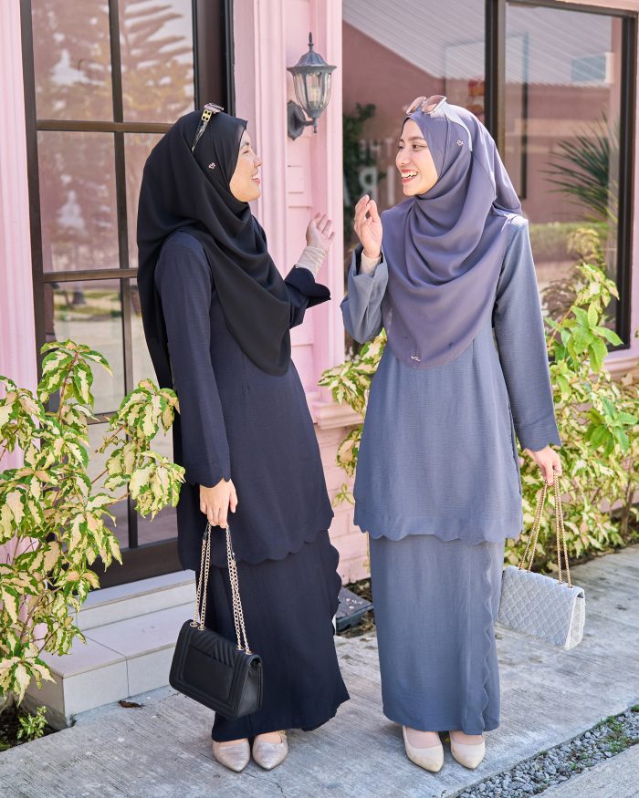 Baju Kurung Jelita 2.0 - Anchor Grey - Image 4
