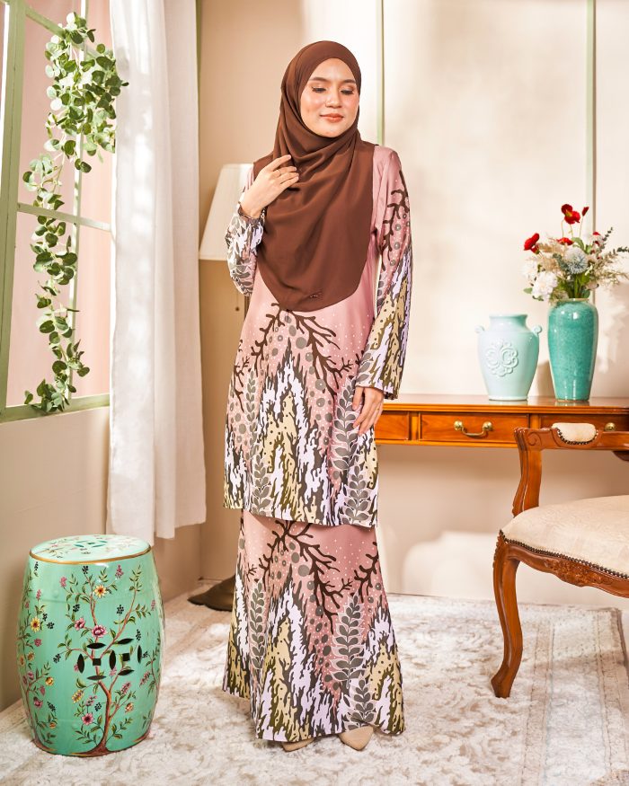 Baju Kurung Moden Batik Sultanah 4.0 - Purnama Caramel Latte