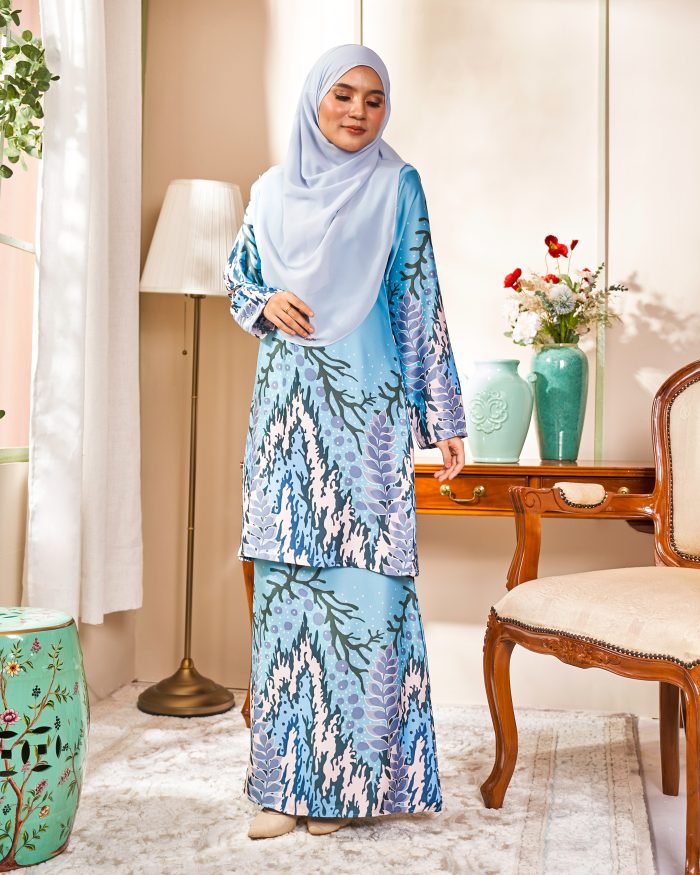 Baju Kurung Moden Batik Sultanah 4.0 - Purnama Maldives Green