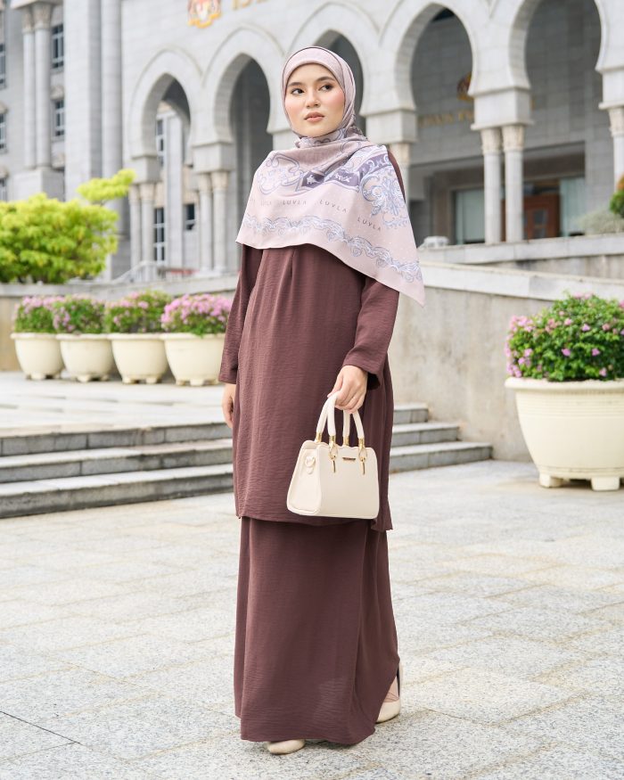 Baju Kurung Pahang Sara - Dark Umber