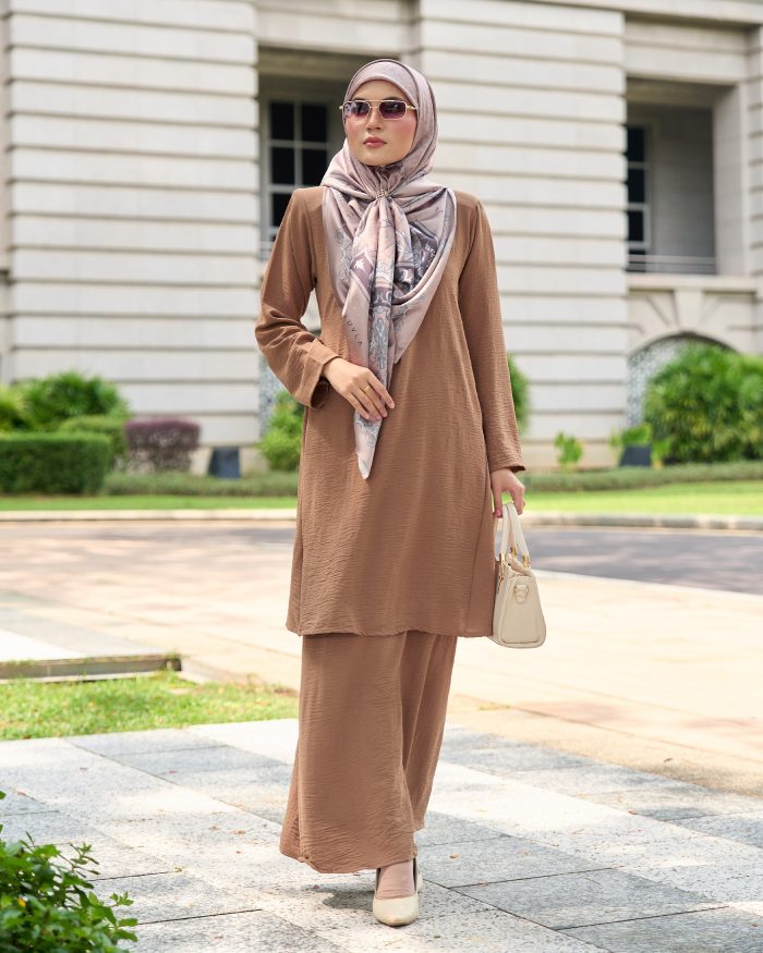 Baju Kurung Pahang Sara - Peru Brown