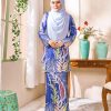 Baju Kurung Moden Batik Sultanah 3.0 - Sakti Royal Blue - Image 2