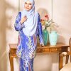 Baju Kurung Moden Batik Sultanah 3.0 - Sakti Royal Blue - Image 3