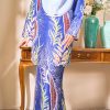Baju Kurung Moden Batik Sultanah 3.0 - Sakti Royal Blue - Image 4