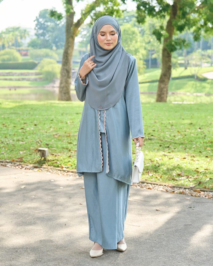 Baju Kebarung Sulam Sharmila - Weldon Gray