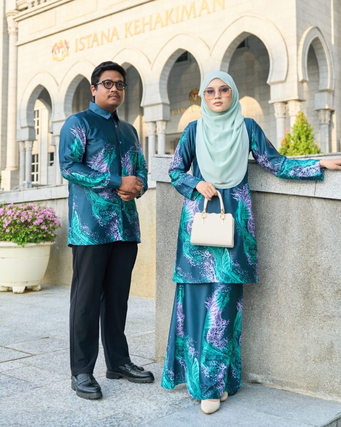 Baju Kemeja Batik Sultan Teja 10.0 - Dark Teal - Image 4