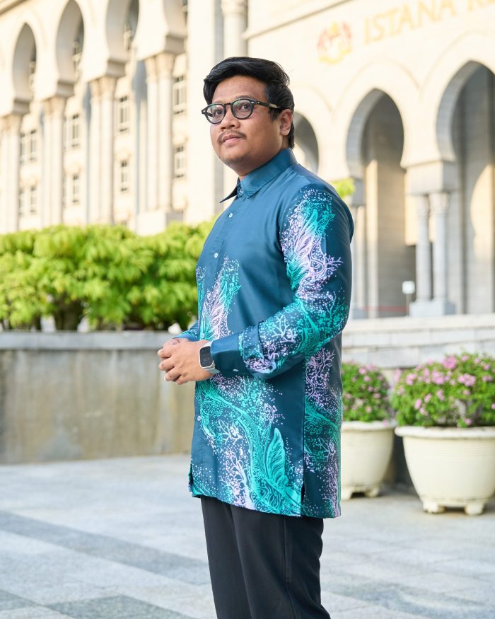 Baju Kemeja Batik Sultan Teja 10.0 - Dark Teal - Image 2