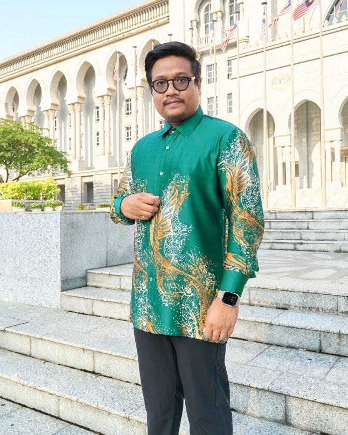 Baju Kemeja Batik Sultan Teja 10.0 - Emerald Green - Image 3