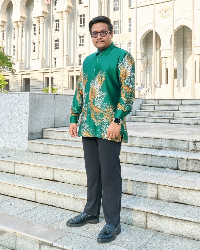 Baju Kemeja Batik Sultan Teja 10.0 - Emerald Green - Image 2