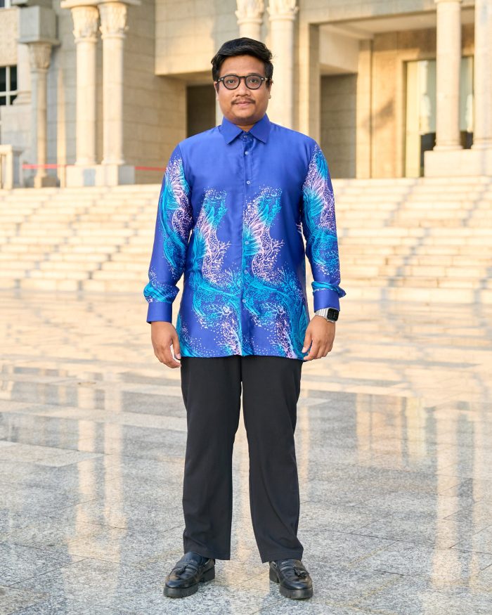 Baju Kemeja Batik Sultan Teja 10.0 - Royal Blue