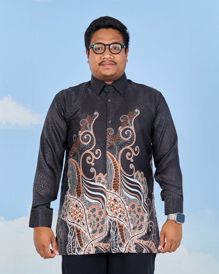 Baju Kemeja Batik Sultanah 11.0 - Bakti Black - Image 3