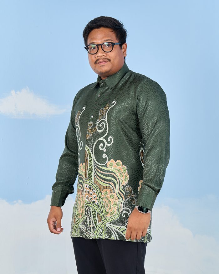 Baju Kemeja Batik Sultanah 11.0 - Bakti Seaweed Green - Image 2