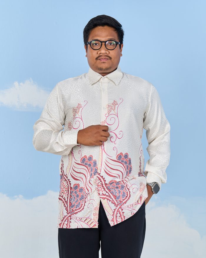 Baju Kemeja Batik Sultanah 11.0 - Bakti White Puce