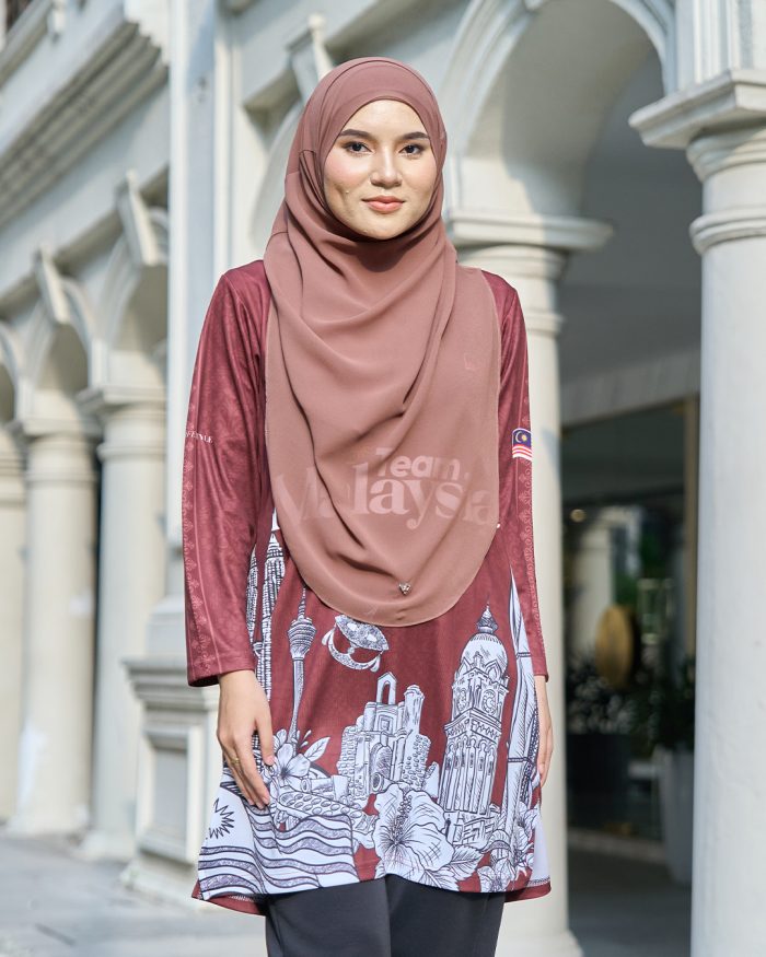 Muslimah Jersey Jiwa Merdeka - Pertiwi Brown