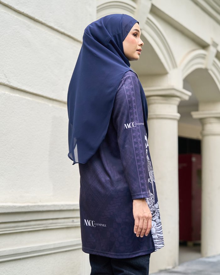 Muslimah Jersey Jiwa Merdeka - Warisan Navy Blue - Image 5