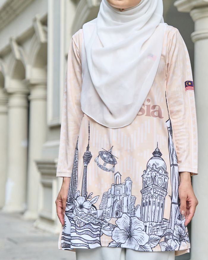 Muslimah Jersey Jiwa Merdeka - Pribumi Nude - Image 2