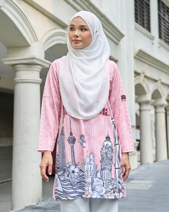 Muslimah Jersey Jiwa Merdeka - Serikandi Pink - Image 5