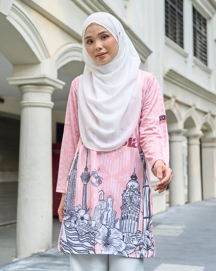 Muslimah Jersey Jiwa Merdeka - Serikandi Pink