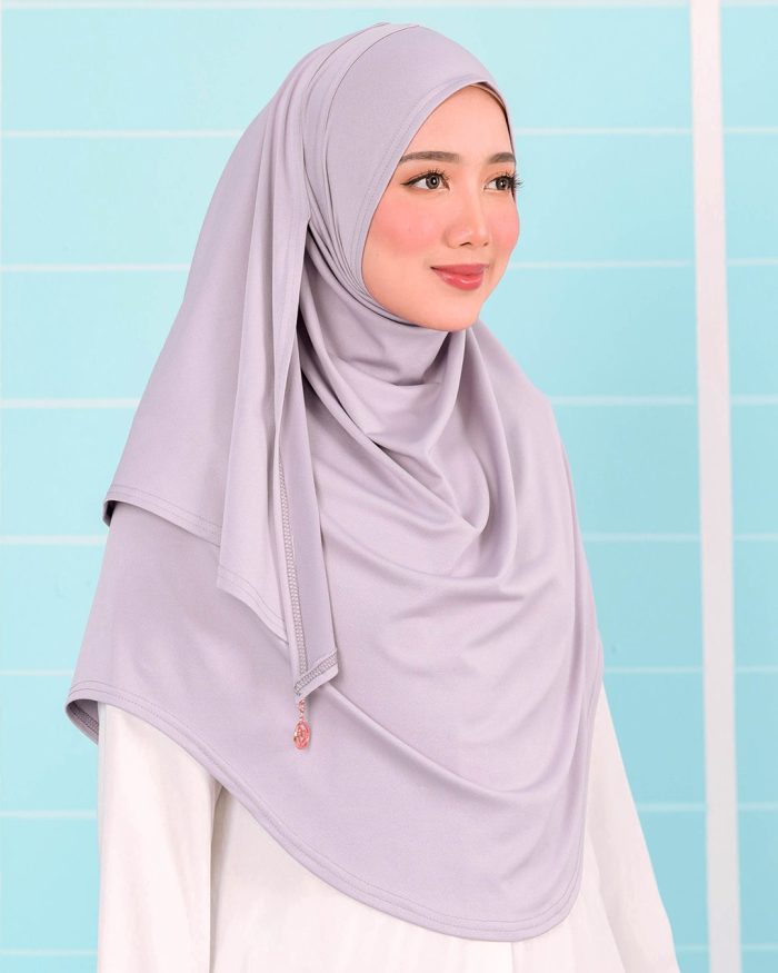 Tudung Sarung Instant Lunia (XL) - Lavender Purple - Image 3