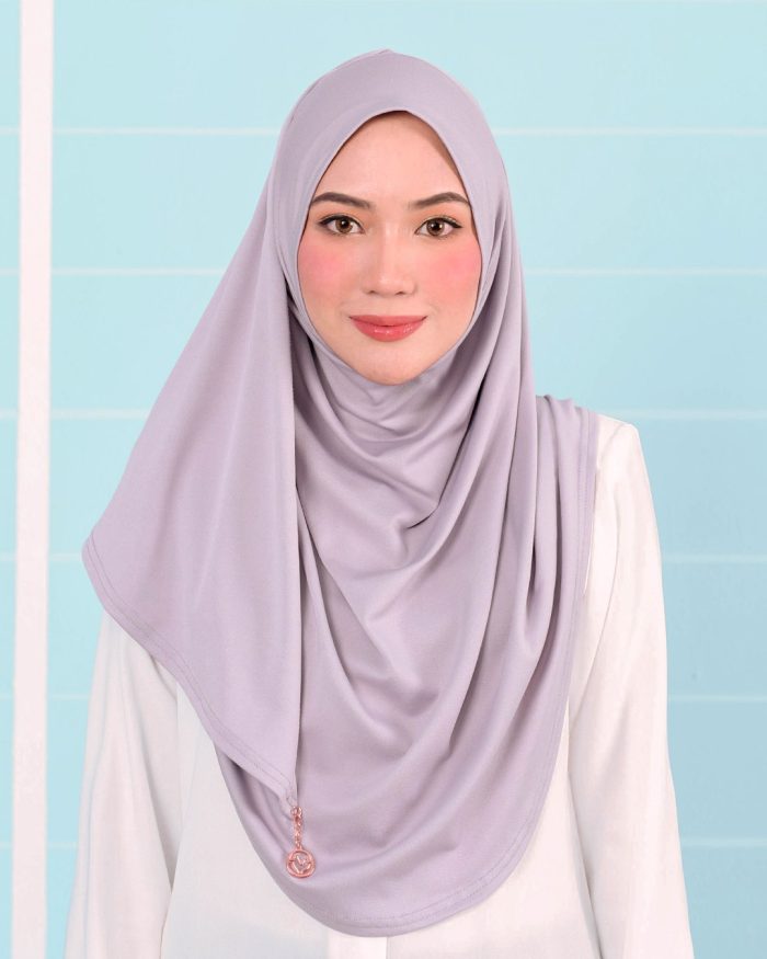 Tudung Sarung Instant Lunia (L) - Lavender Purple - Image 3