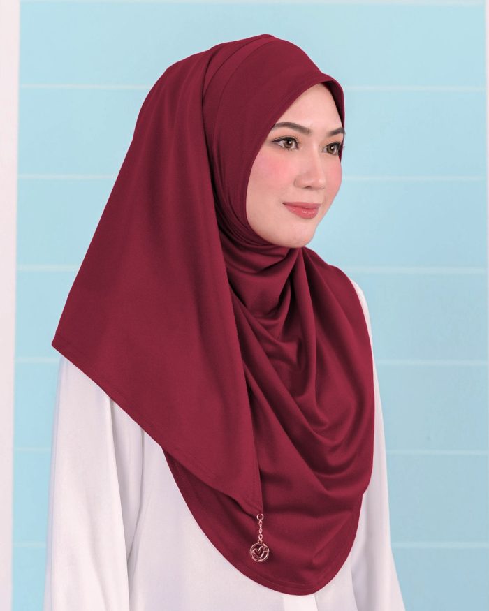 Tudung Sarung Instant Lunia (L) - Maroon