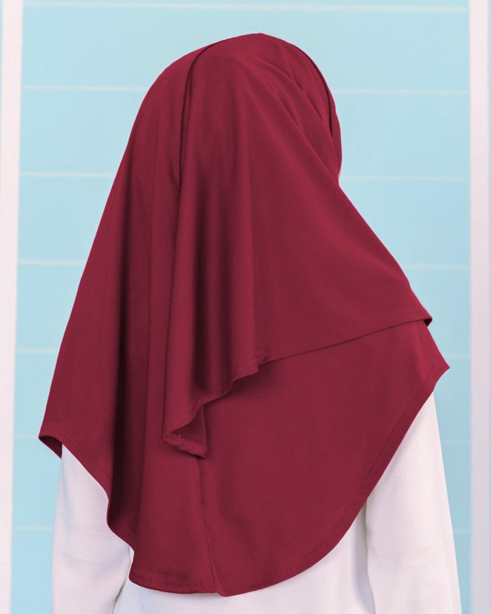 Tudung Sarung Instant Lunia (L) - Maroon - Image 3