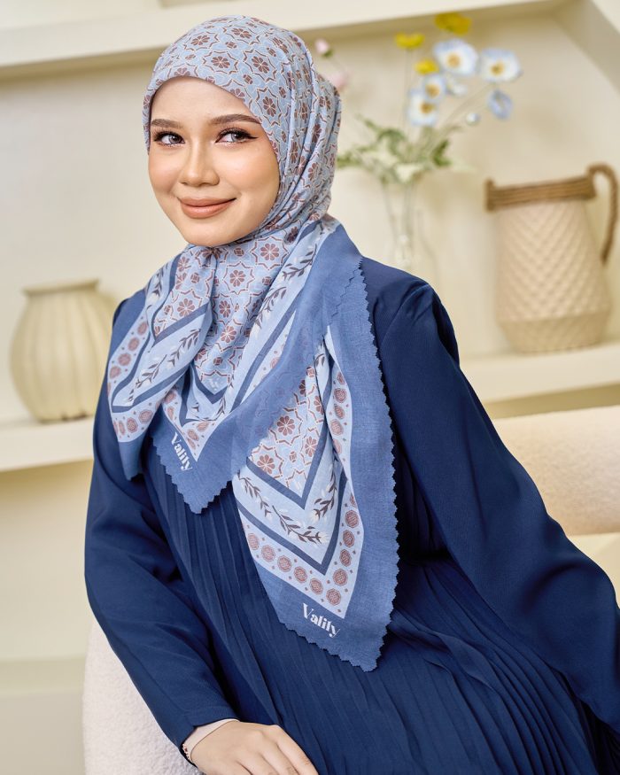 Valily Tudung Bawal Cotton Voile Essaouira - Aira Slate