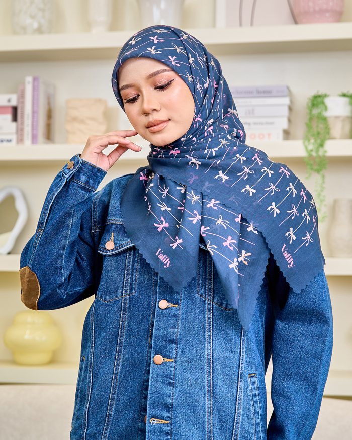 Valily Tudung Bawal Cotton Voile Essaouira - Hera Blue